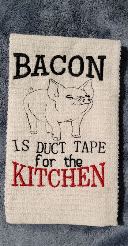 Bacon is Duct Tape hand Towel - Create Marketplace