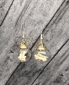 Badger Bones in Ball Earrings - Create Marketplace