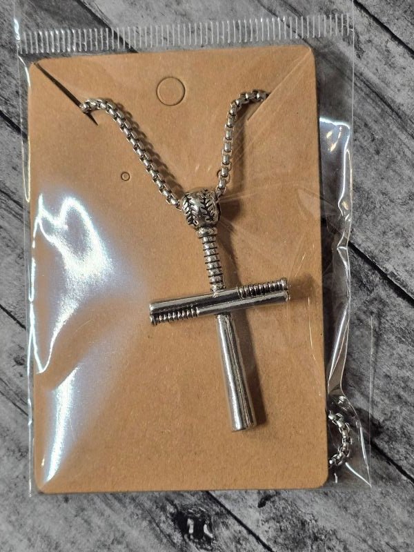 Baseball Bat Cross Necklace - Create Marketplace