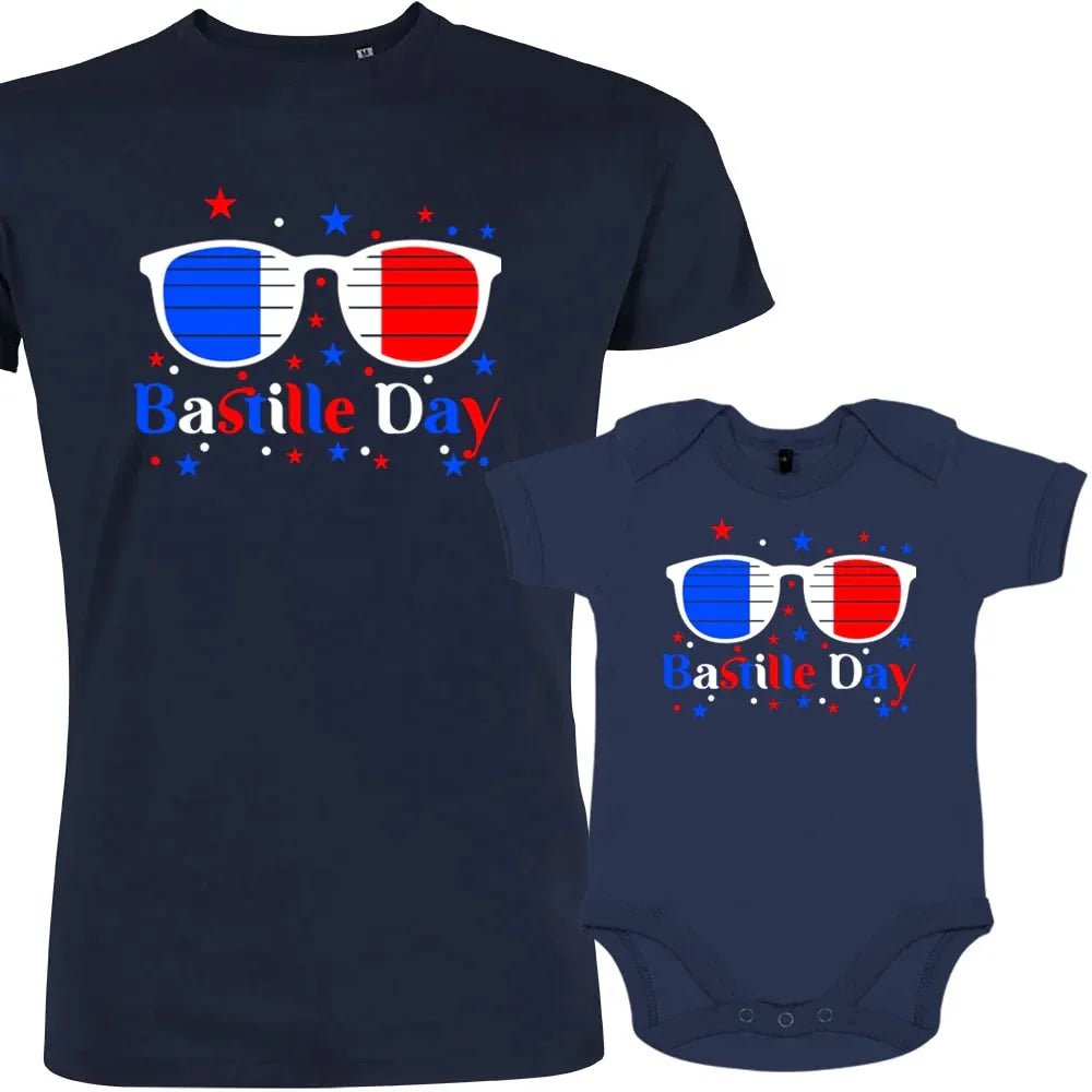 Bastille Day Dad and Child Organic Cotton family Set (Set of 2) - Create Marketplace
