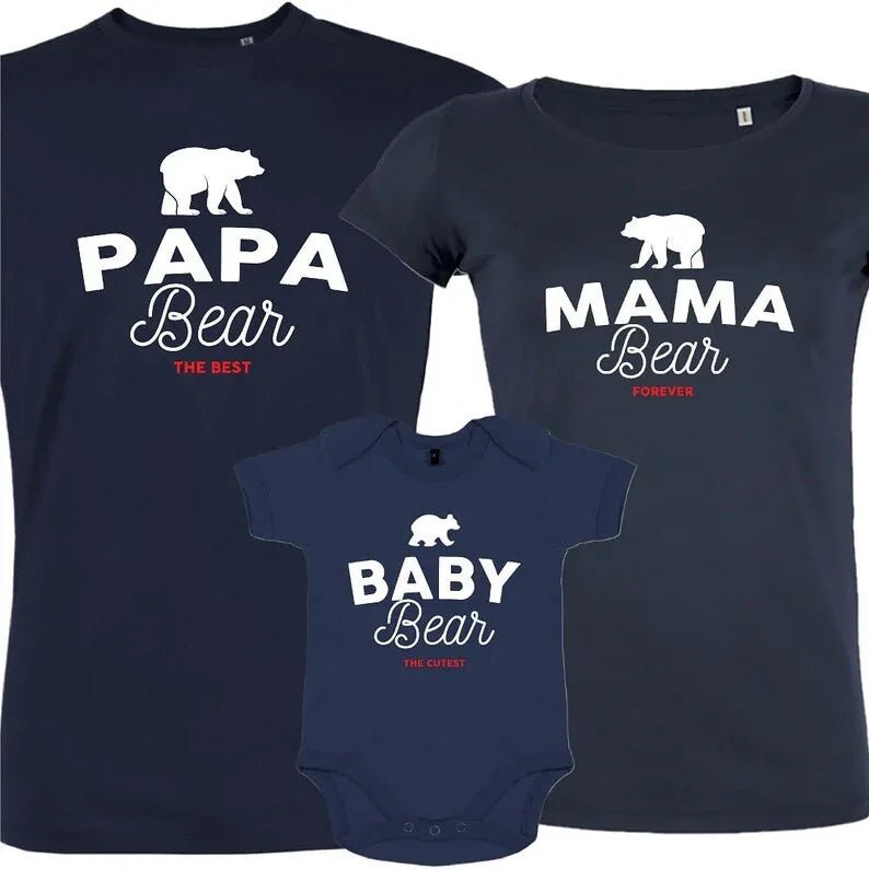 Bear Family Matching Organic Tees (Set of 3) - Create Marketplace