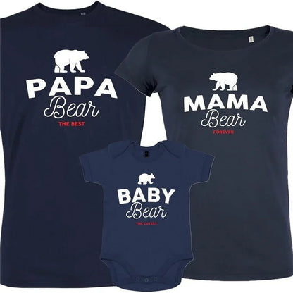 Bear Family Matching Organic Tees (Set of 3) - Create Marketplace