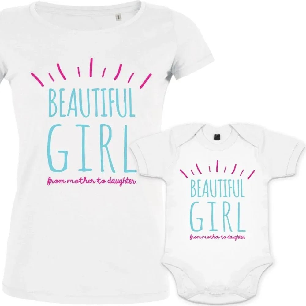 Beautiful Girl Mom and Child Organic Cotton Family Set (Set of 2) - Create Marketplace