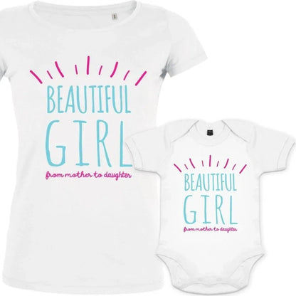Beautiful Girl Mom and Child Organic Cotton Family Set (Set of 2) - Create Marketplace