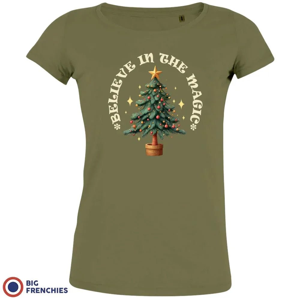 Believe In The Magic Christmas Women's Organic Cotton Tee - Create Marketplace
