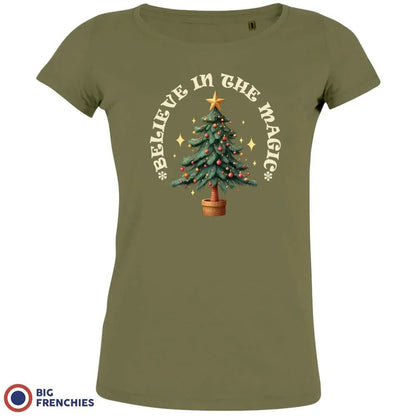 Believe In The Magic Christmas Women's Organic Cotton Tee - Create Marketplace