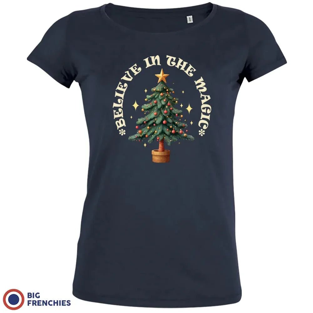 Believe In The Magic Christmas Women's Organic Cotton Tee - Create Marketplace