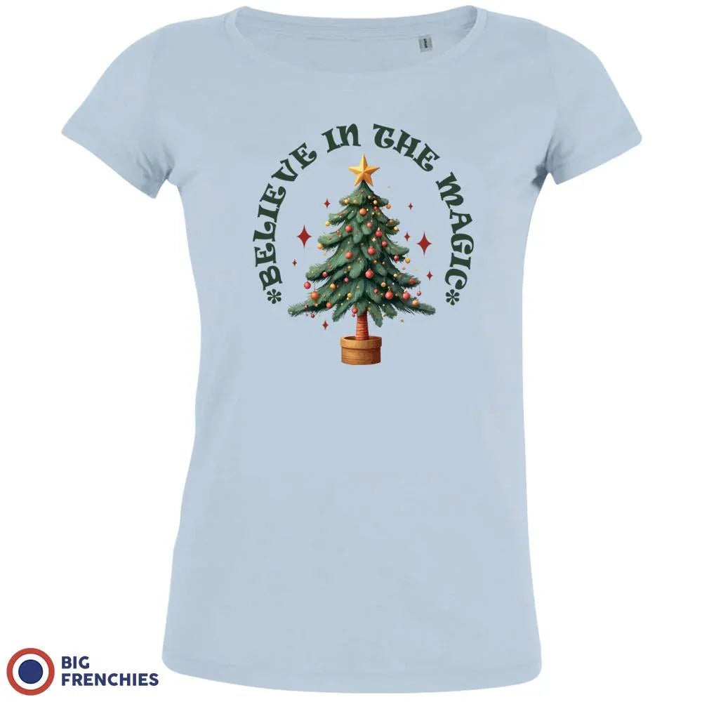 Believe In The Magic Christmas Women's Organic Cotton Tee - Create Marketplace