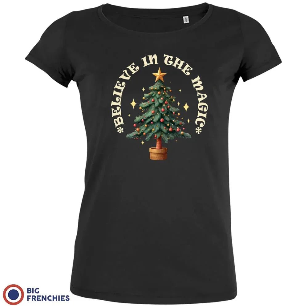 Believe In The Magic Christmas Women's Organic Cotton Tee - Create Marketplace