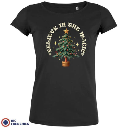 Believe In The Magic Christmas Women's Organic Cotton Tee - Create Marketplace