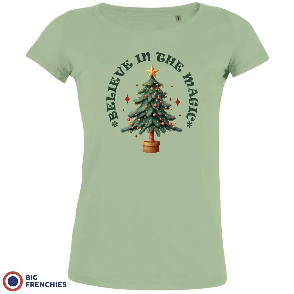 Believe In The Magic Christmas Women's Organic Cotton Tee - Create Marketplace