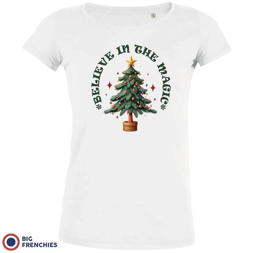 Believe In The Magic Christmas Women's Organic Cotton Tee - Create Marketplace