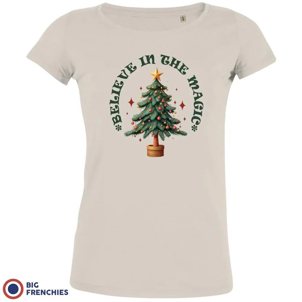 Believe In The Magic Christmas Women's Organic Cotton Tee - Create Marketplace