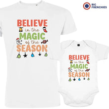 Believe In The Magic of the Season Christmas Dad and Child Organic Cotton family Set (Set of 2) - Create Marketplace