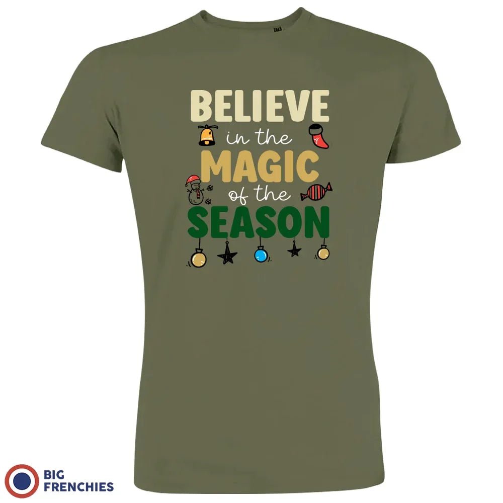 Believe In The Magic of the Season Christmas Men's Organic Cotton Tee - Create Marketplace