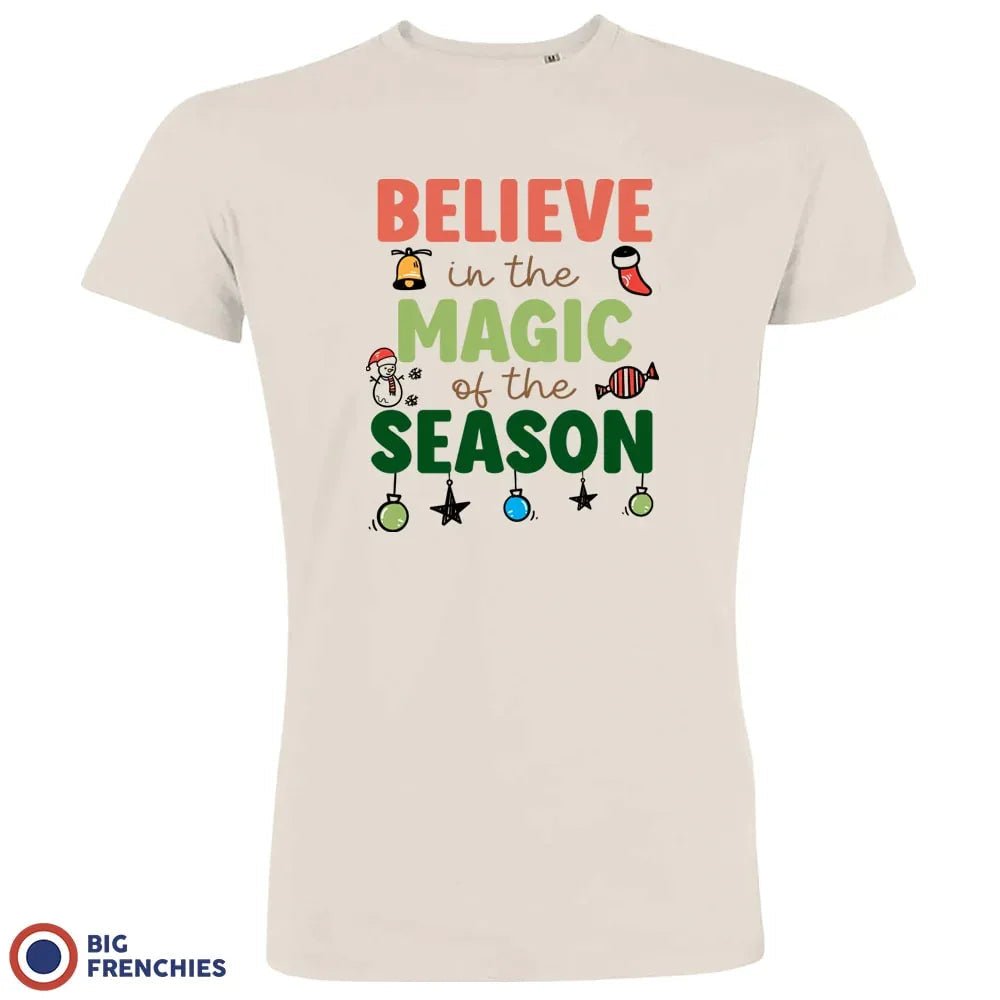 Believe In The Magic of the Season Christmas Men's Organic Cotton Tee - Create Marketplace