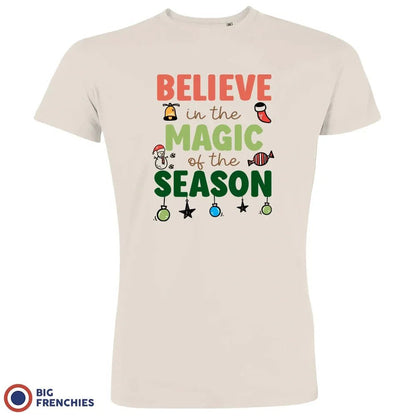 Believe In The Magic of the Season Christmas Men's Organic Cotton Tee - Create Marketplace