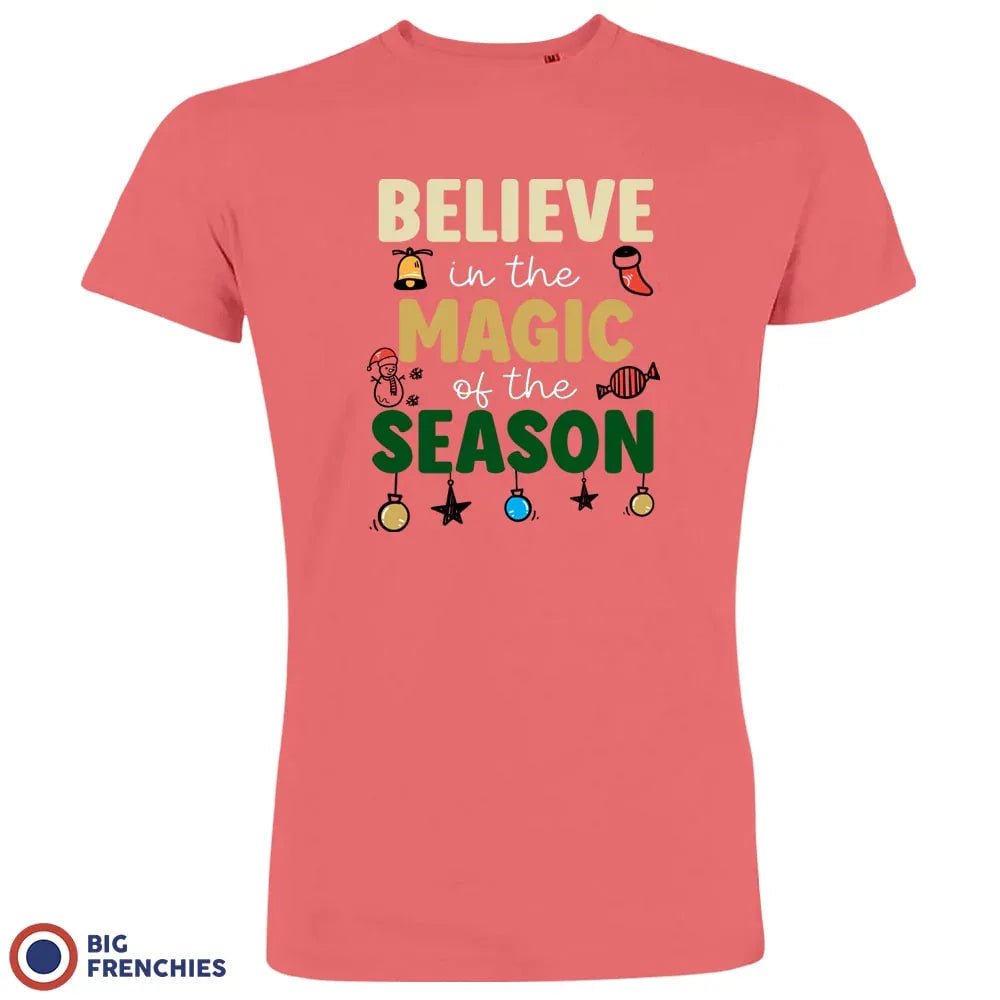 Believe In The Magic of the Season Christmas Men's Organic Cotton Tee - Create Marketplace