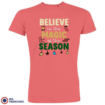 Believe In The Magic of the Season Christmas Men's Organic Cotton Tee - Create Marketplace