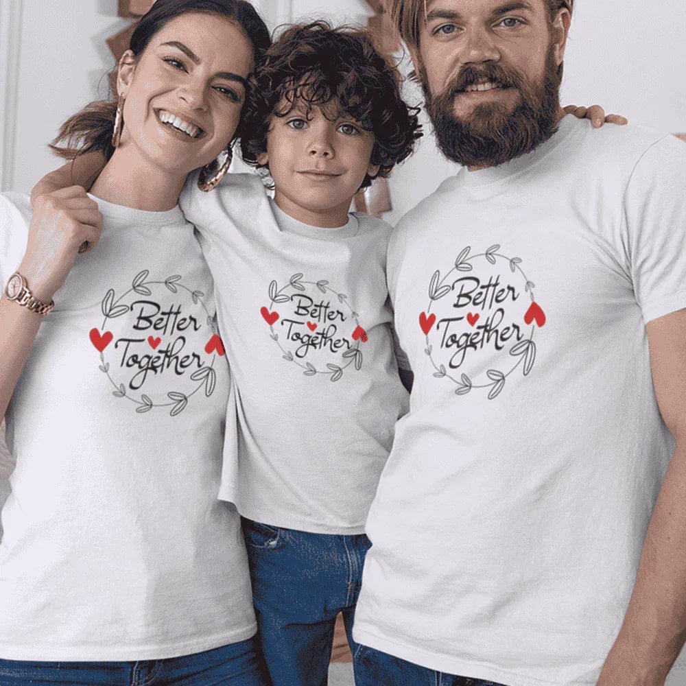 Better Together Matching Organic Cotton T-Shirts Family Set (Set of 3) - Create Marketplace