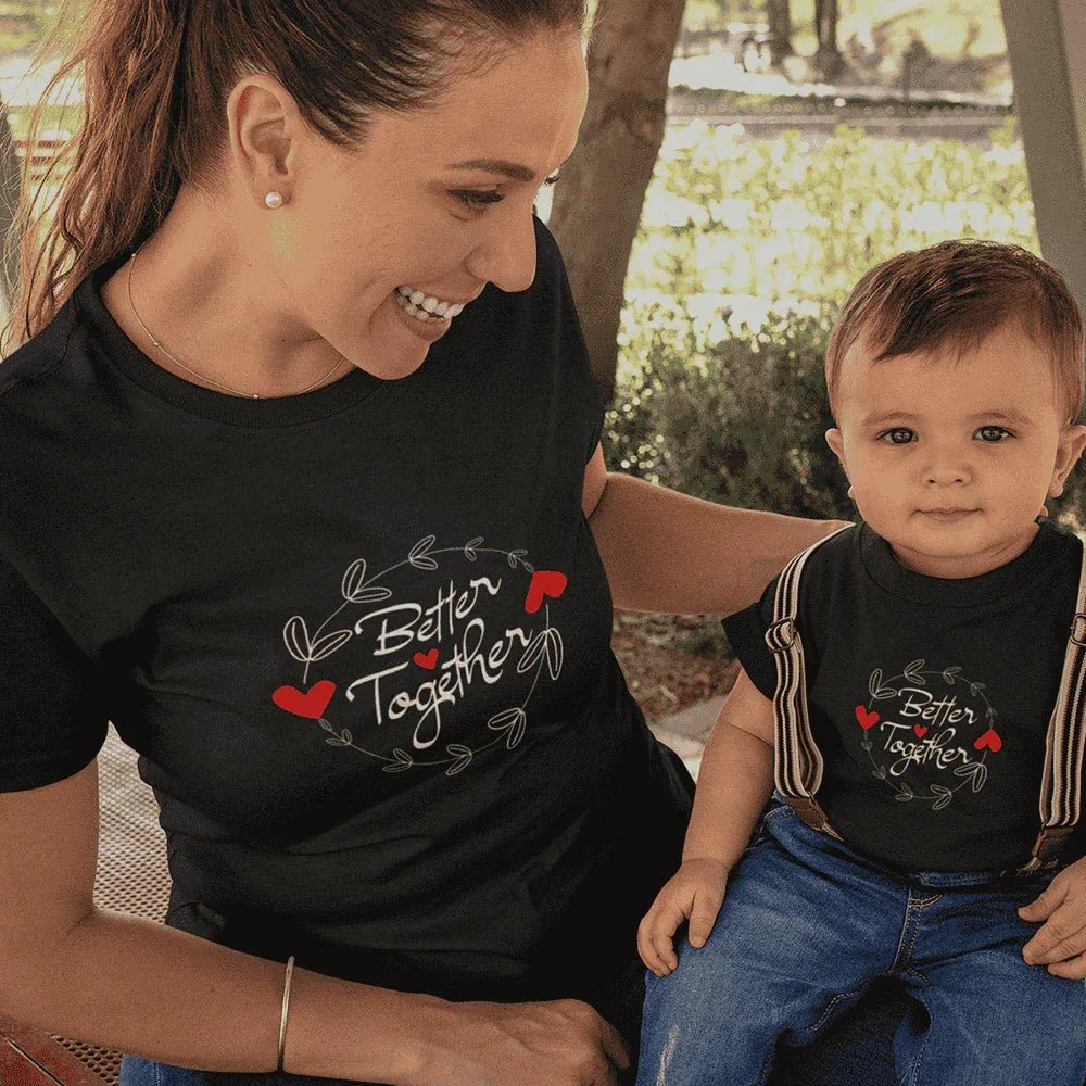Better Together Mom and Child Organic Cotton T-Shirts family Set (Set of 2) - Create Marketplace