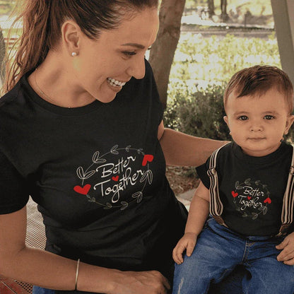 Better Together Mom and Child Organic Cotton T-Shirts family Set (Set of 2) - Create Marketplace