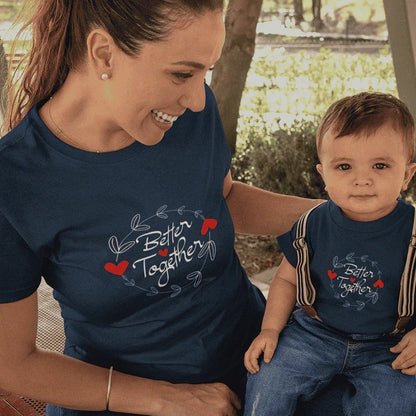 Better Together Mom and Child Organic Cotton T-Shirts family Set (Set of 2) - Create Marketplace