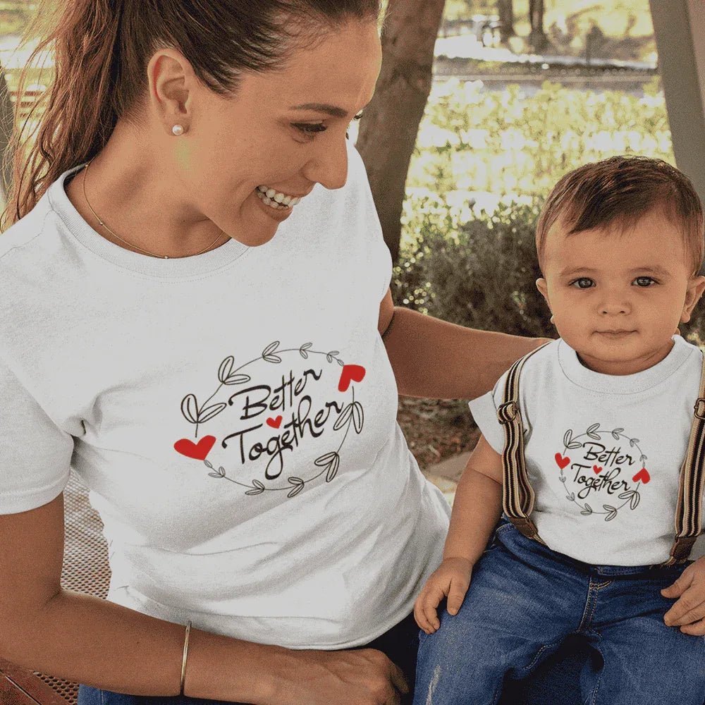 Better Together Mom and Child Organic Cotton T-Shirts family Set (Set of 2) - Create Marketplace
