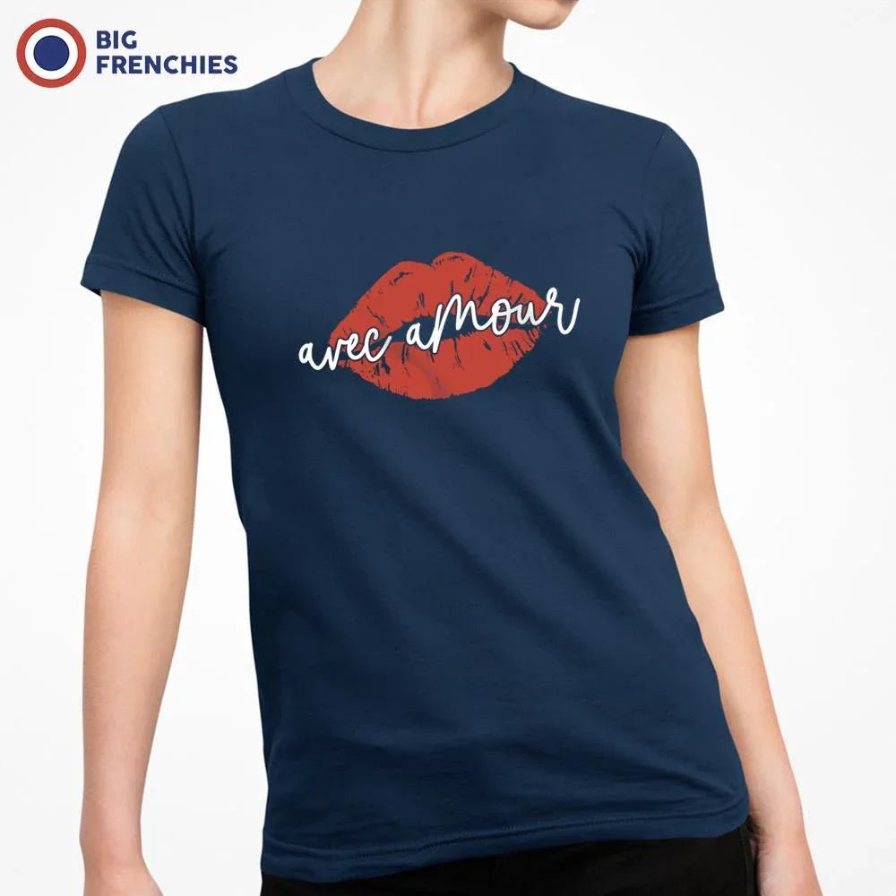 Bisous Avec Amour Women's Organic Cotton Tee - Create Marketplace