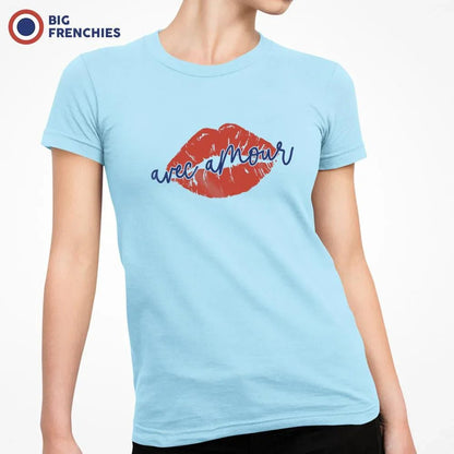 Bisous Avec Amour Women's Organic Cotton Tee - Create Marketplace