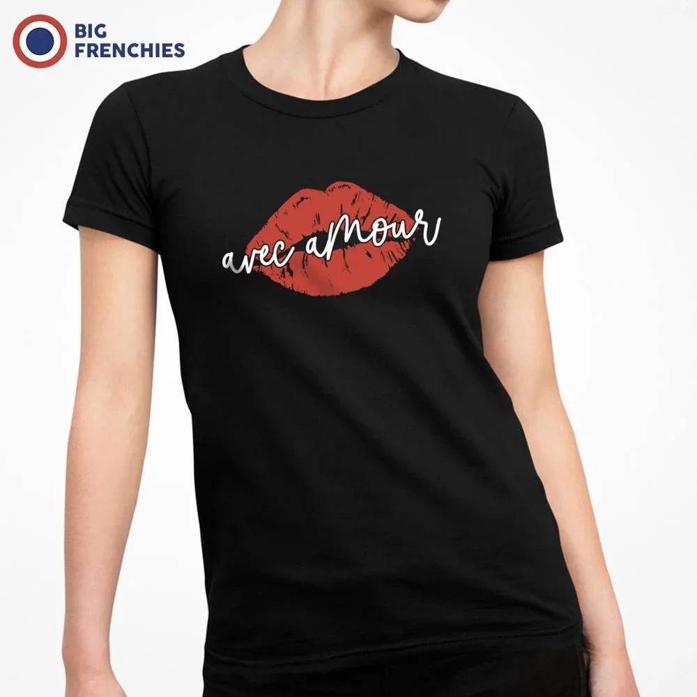 Bisous Avec Amour Women's Organic Cotton Tee - Create Marketplace