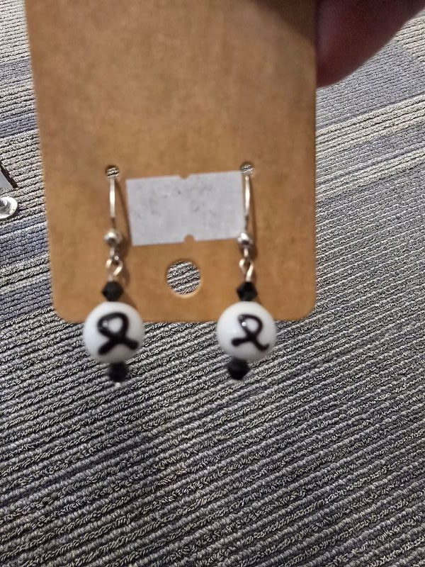 Black Awareness Ribbon Earrings - Create Marketplace