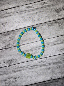 Blue and Green Bracelet - made by kid Sam - Create Marketplace