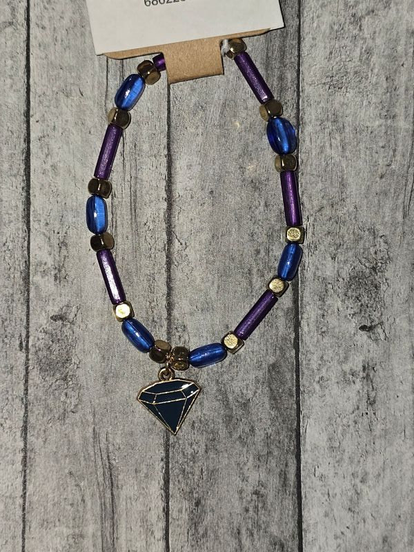 Blue Diamond Charm Bracelet - made by kid Sam - Create Marketplace