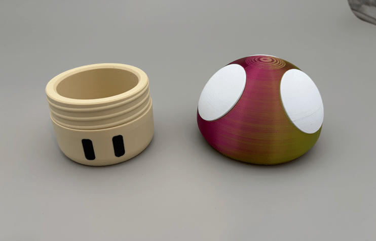 Blue Mushroom Storage Container - Create Marketplace