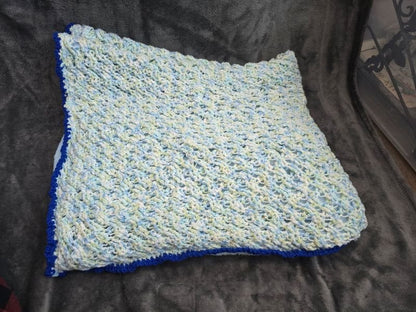 Blue/Green Crochet Blanket - Create Marketplace
