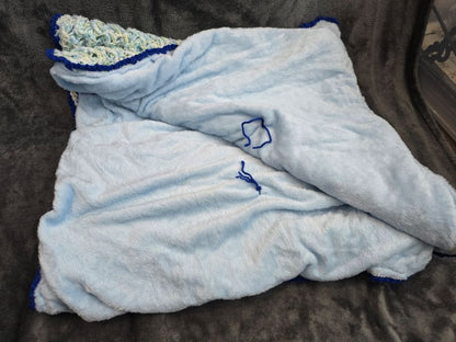Blue/Green Crochet Blanket - Create Marketplace