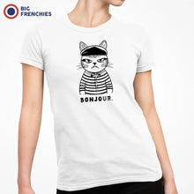 Bonjour Mad French Cat Women's Organic Cotton Tee - Create Marketplace
