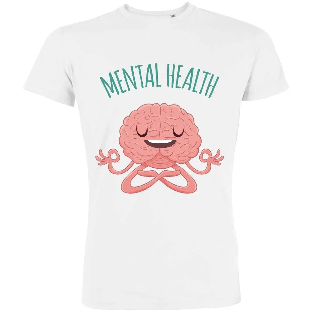 Brain Meditating Mental Health Men's Organic Tee - Create Marketplace