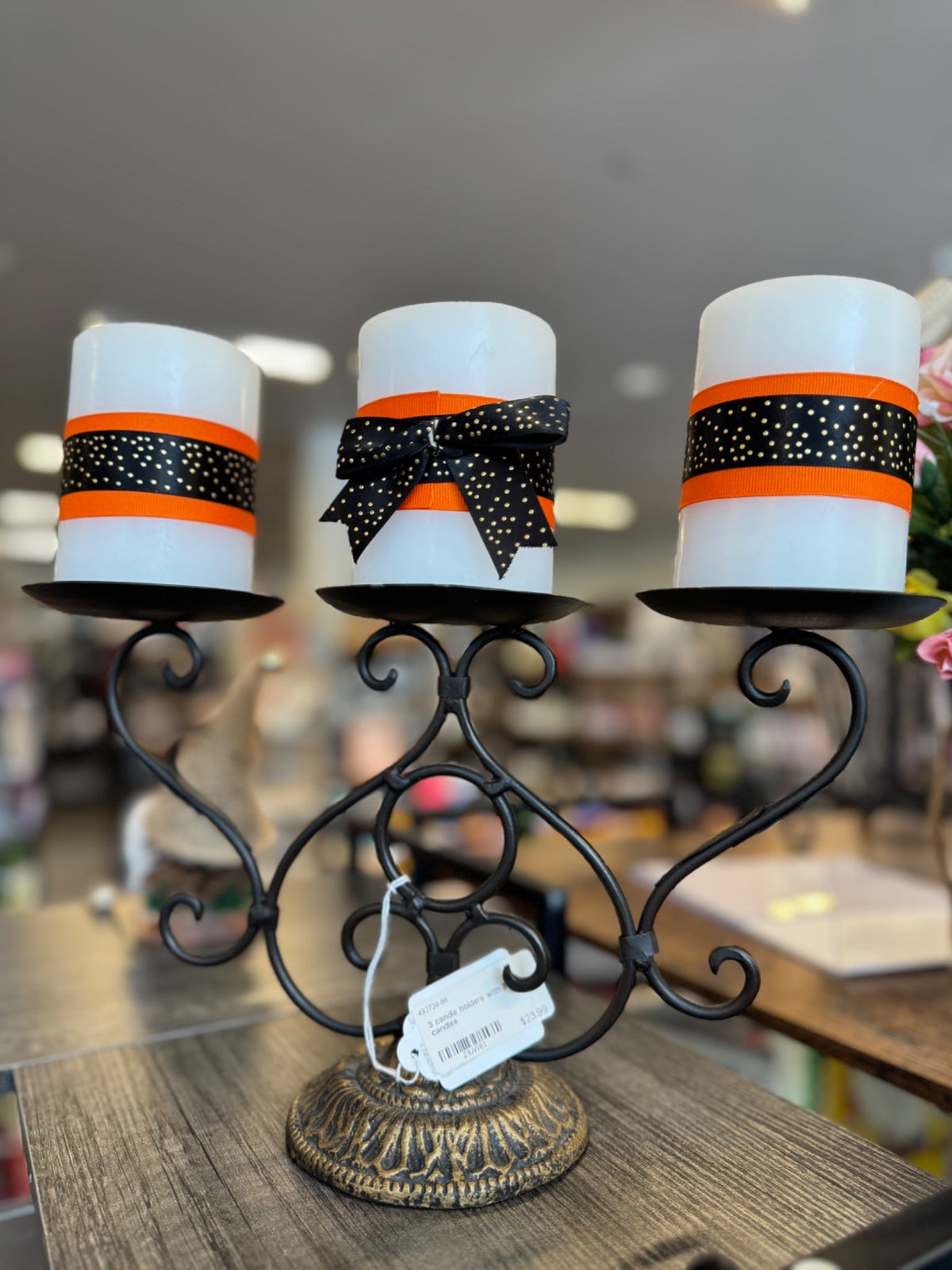 Candle holder with 3 candles - Create Marketplace