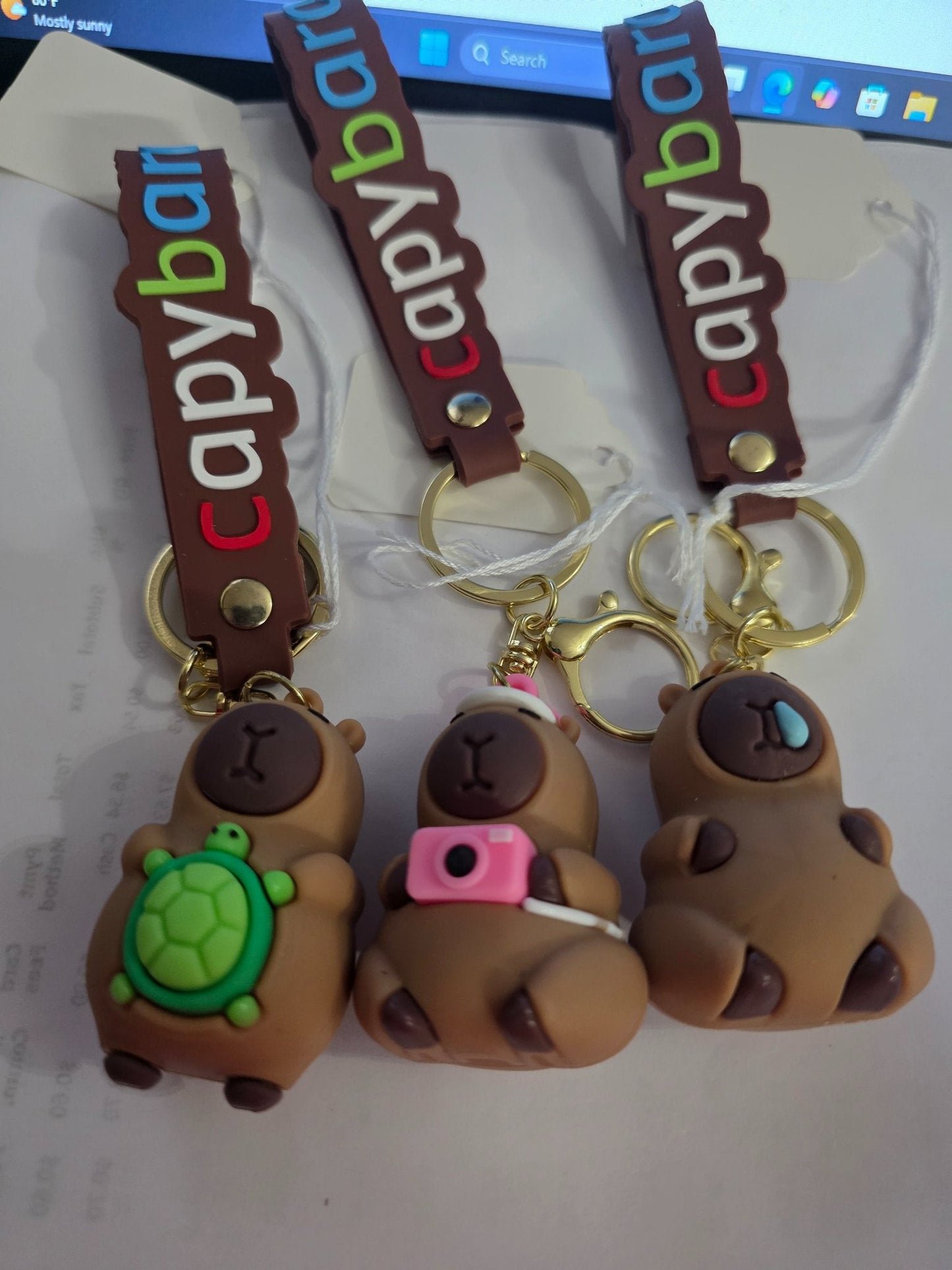 capybara rubber keychains - Create Marketplace