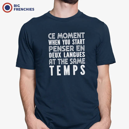 Ce Moment When You Start Penser En Deux Langues At The Same Temps Men's Organic Cotton Tee - Create Marketplace