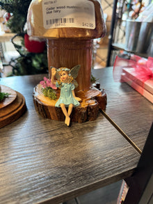 CEDAR WOOD MUSHROOM WITH BLUE FAIRY - Create Marketplace