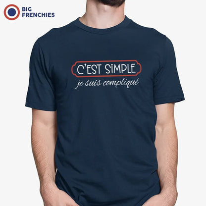 C'est Simple Je Suis Compliqué Men's Organic Cotton Tee - Create Marketplace