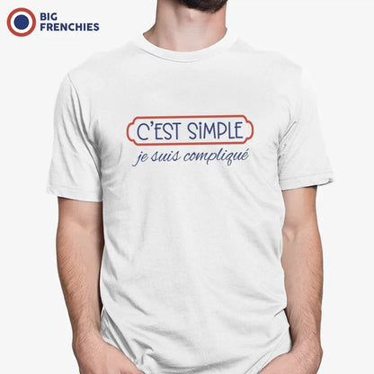 C'est Simple Je Suis Compliqué Men's Organic Cotton Tee - Create Marketplace