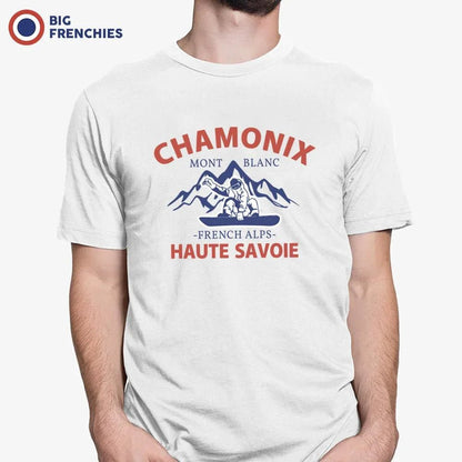 Chamonix Mont Blanc French Alps Haute Savoie Men's Organic Cotton Tee - Create Marketplace