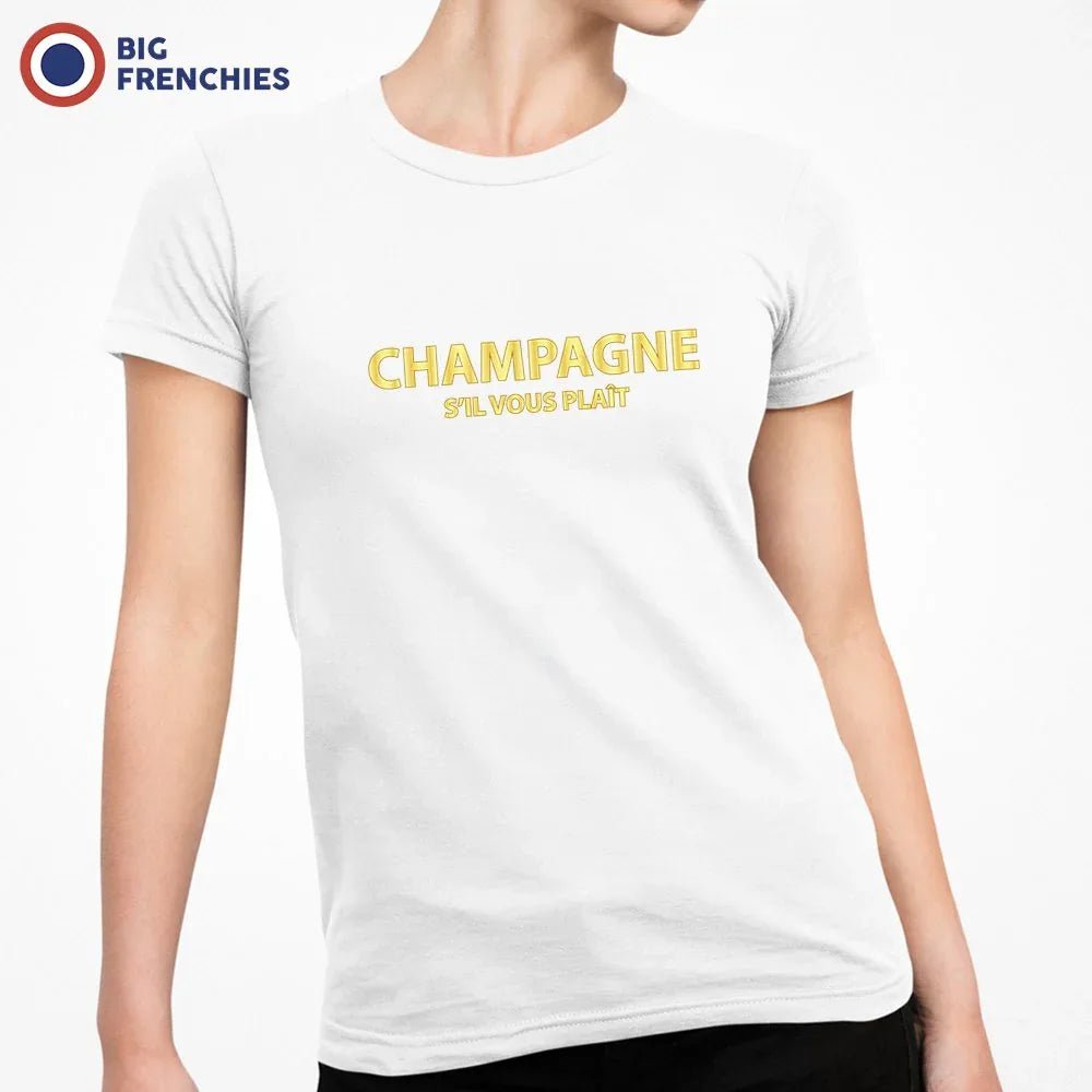 Champagne S'il Vous Plait Women's Organic Tee - Create Marketplace