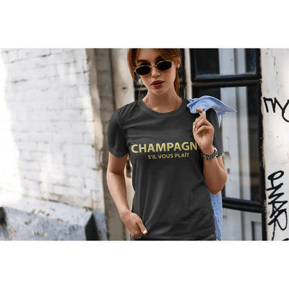Champagne S'il Vous Plait Women's Organic Tee - Create Marketplace