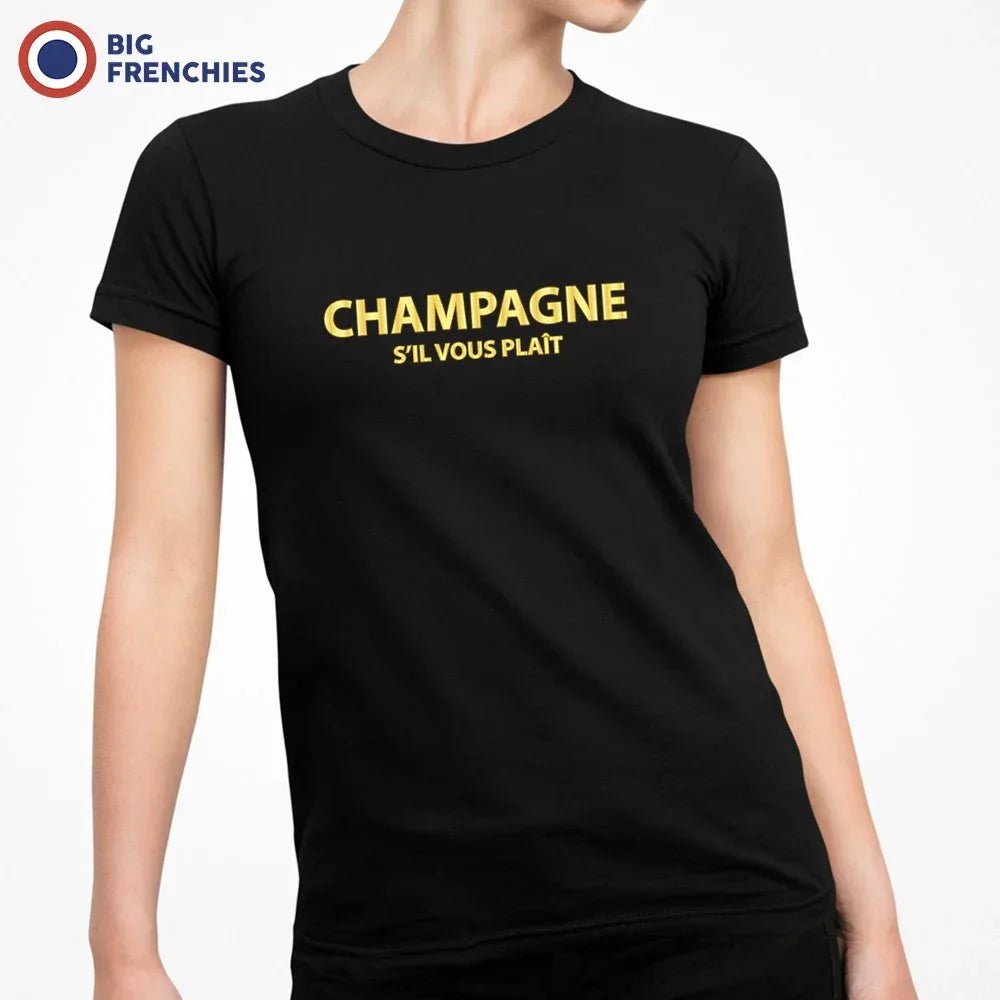 Champagne S'il Vous Plait Women's Organic Tee - Create Marketplace