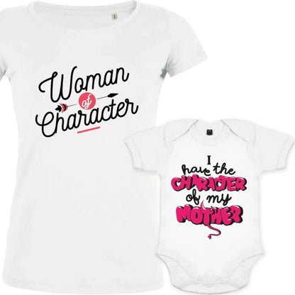 Character of a Strong Mom and Child Organic Cotton Family Set (Set of 2) - Create Marketplace